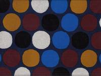 Wachstuch Punkte dunkelblau silber Wachstuch Punkte dunkelblau silber