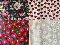 Wachstuch Restepaket 4 x Blumen Wachstuch Restepaket 4 x Blumen