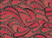 Wachstuch Sakura Wellen rot gold Wachstuch Sakura Wellen rot gold