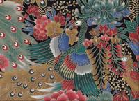 Wachstuch Pfau schwarz grün Wachstuch Pfau schwarz grün