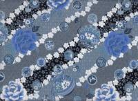 Wachstuch Kiku Sakura blau Wachstuch Kiku Sakura blau