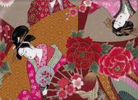Wachstuch Geisha burgund Wachstuch Geisha burgund