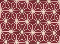 Wachstuch Asanoha rot auf weiß Wachstuch Asanoha rot auf weiß