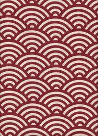 Wachstuch Seigaiha rot Wachstuch Seigaiha rot