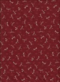 Wachstuch Libellen und Pfeil rot Wachstuch Libellen und Pfeil rot