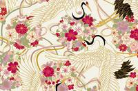 Wachstuch Hana Tsuru schwarz Wachstuch Hana Tsuru schwarz