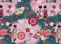 Wachstuch Maiko klein petrol Wachstuch Maiko klein petrol