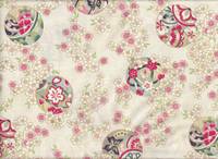 Wachstuch Sakura temari creme Wachstuch Sakura temari creme