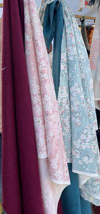 Wachstuch Sakura seafoam Wachstuch Sakura seafoam