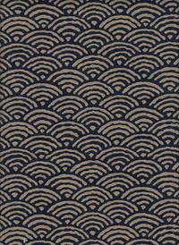 Wachstuch Seigaiha groß dunkelblau Wachstuch Seigaiha groß dunkelblau