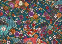 Wachstuch Hana Chō petrol Wachstuch Hana Chō petrol