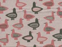 Wachstuch Enten natur pink Wachstuch Enten natur pink