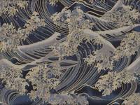 Wachstuch Wellen dunkelblau Wachstuch Wellen dunkelblau