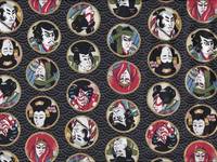 Wachstuch Kabuki schwarz Wachstuch Kabuki schwarz