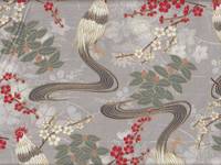 Wachstuch Onagadori grau Wachstuch Onagadori grau