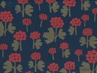 Wachstuch Blumen navy Wachstuch Blumen navy