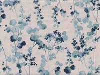 Wachstuch Blütenzweige natur blau Wachstuch Blütenzweige natur blau