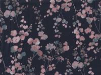 Wachstuch Blütenzweige navy Wachstuch Blütenzweige navy