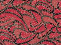 Wachstuch Sakura Wellen rot gold Wachstuch Sakura Wellen rot gold