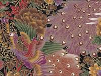 Wachstuch Pfau schwarz rot Wachstuch Pfau schwarz rot