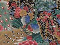 Wachstuch Pfau schwarz grün Wachstuch Pfau schwarz grün