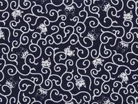 Wachstuch Neko karakusa blau Wachstuch Neko karakusa blau