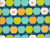 Wachstuch Äpfel blau Wachstuch Äpfel blau