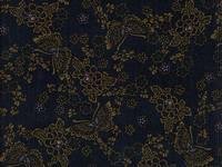 Wachstuch Kiku & Schmetterling schwarz Wachstuch Kiku & Schmetterling schwarz