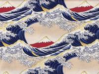 Wachstuch Hokusai The Great Wave beige Wachstuch Hokusai The Great Wave beige