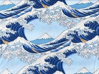 Wachstuch Hokusai The Great Wave blau Wachstuch Hokusai The Great Wave blau