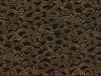 Wachstuch Wellen schwarz gelb Wachstuch Wellen schwarz gelb