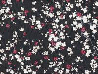 Wachstuch Blütenast schwarz Wachstuch Blütenast schwarz