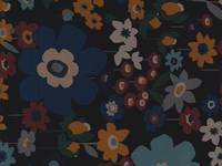 Wachstuch Blumenwiese schwarz blau Wachstuch Blumenwiese schwarz blau