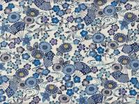 Wachstuch Kiku Okinawa blau Wachstuch Kiku Okinawa blau