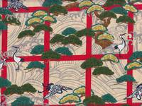 Wachstuch Kranich rot Wachstuch Kranich rot