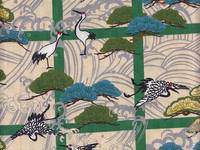 Wachstuch Kranich grün Wachstuch Kranich grün