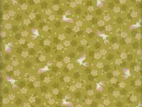 Wachstuch Hase & Sakura grün Wachstuch Hase & Sakura grün