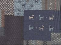Wachstuch Nordic Patch 150 blau Wachstuch Nordic Patch 150 blau