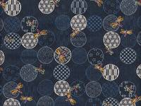 Wachstuch Libellen Kreise blau Wachstuch Libellen Kreise blau