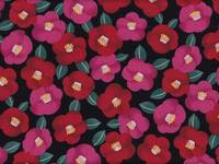 Wachstuch Tsubaki schwarz Wachstuch Tsubaki schwarz