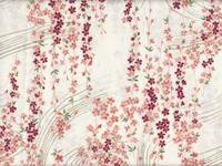 Wachstuch Sakura Wellen weiß Wachstuch Sakura Wellen weiß