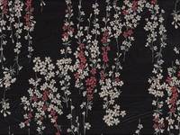 Wachstuch Sakura Wellen schwarz Wachstuch Sakura Wellen schwarz