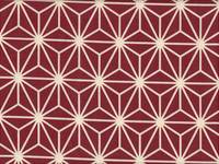 Wachstuch Asanoha rot auf weiß Wachstuch Asanoha rot auf weiß