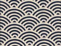 Wachstuch Seigaiha weiß Wachstuch Seigaiha weiß