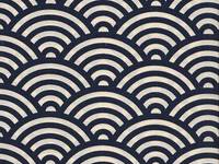 Wachstuch Seigaiha blau Wachstuch Seigaiha blau