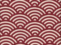 Wachstuch Seigaiha rot Wachstuch Seigaiha rot