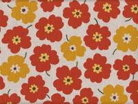 Wachstuch Simple Flower orange Wachstuch Simple Flower orange