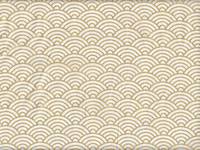 Wachstuch Seigaiha weiß gold Wachstuch Seigaiha weiß gold