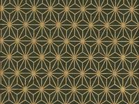 Wachstuch Asanoha grün gold Wachstuch Asanoha grün gold