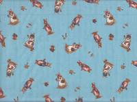 Wachstuch Herr & Frau Hase hellblau Wachstuch Herr & Frau Hase hellblau